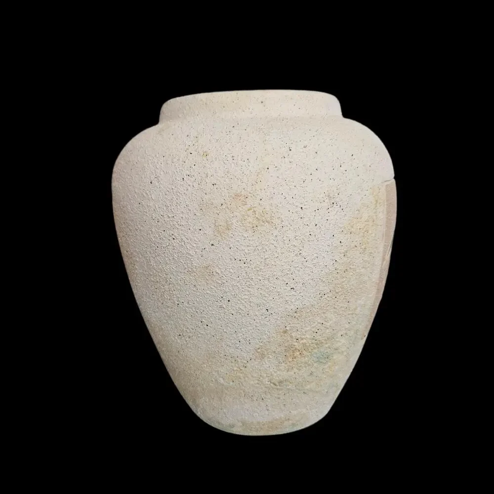 Vintage Asian Style Bamboo Relief Art Pottery Vase Planter Ceramic 7